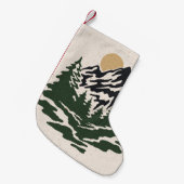 Vintage Darstellung der Berglandschaft Kleiner Weihnachtsstrumpf (Vorderansicht (hängend))