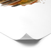 Vintage Darstellung der Dampfzuglandschaft Poster (Ecke)