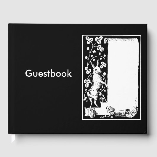 Vintage Darstellung der Rolle des Kaninchens Gästebuch (Vorderseite)