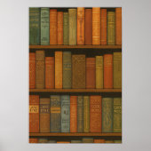 Vintage Darstellung der virtuellen Bibliothek Poster (Vorne)