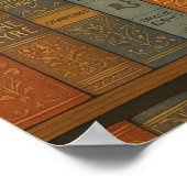 Vintage Darstellung der virtuellen Bibliothek Poster (Ecke)