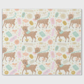 Vintage Darstellung der Weihnachtsschwärme Geschenkpapier (Flach)