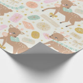 Vintage Darstellung der Weihnachtsschwärme Geschenkpapier (Ecke)