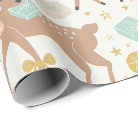 Vintage Darstellung der Weihnachtsschwärme Geschenkpapier (Rolleneckpunkt)