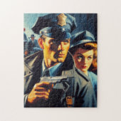 Vintage Darstellung der Zellstoffpolizei Puzzle (Vertikal)