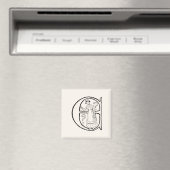 Vintage Darstellung des Buchstaben E Magnet (In Situ (Geschirrspüler))