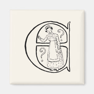 Vintage Darstellung des Buchstaben E Magnet