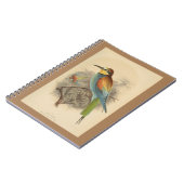 Vintage Darstellung des europäischen Bienenfresser Notizblock (Linke Seite)