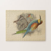 Vintage Darstellung des europäischen Bienenfresser Puzzle (Horizontal)