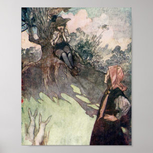 Vintage Darstellung des Geheimgartens Poster