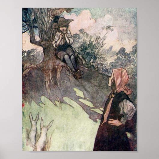 Vintage Darstellung des Geheimgartens Poster (Vorne)