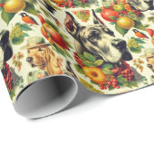 Vintage Darstellung des großen Dan Dog Geschenkpapier (Rolleneckpunkt)