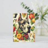 Vintage Darstellung des großen Dan Dog Postkarte (Stehend Vorderseite)