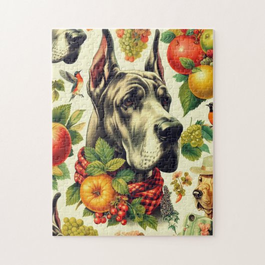 Vintage Darstellung des großen Dan Dog Puzzle (Vertikal)