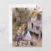 Vintage Darstellung des Hundes Postkarte (Vorne/Hinten)