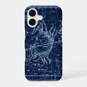 Vintage Darstellung des Krebses Zodiac-Zeichen iPhone 16 Hülle