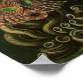 Vintage Darstellung des Meereslebens Poster (Ecke)