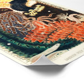 Vintage Darstellung des Meereslebens Poster (Ecke)