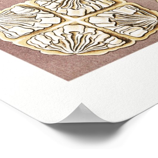 Vintage Darstellung des Meereslebens Poster (Ecke)