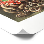 Vintage Darstellung des Meereslebens Poster (Ecke)