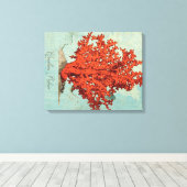 Vintage Darstellung des Roten Korals Leinwanddruck (Insitu (Holzboden))