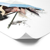 Vintage Darstellung einer Frau Poster (Ecke)