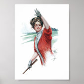 Vintage Darstellung einer Frau Poster (Vorne)