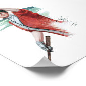 Vintage Darstellung einer Frau Poster (Ecke)