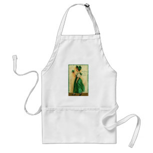 Vintage-Darstellung eines Mädchens am St. Patrick' Schürze