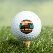 Vintage Darstellung eines Pferdes Golfball (Insitu T-Shirt)