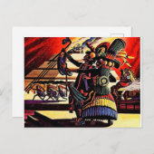 Vintage Darstellung eines Stammestanzkollegs Postkarte (Vorne/Hinten)