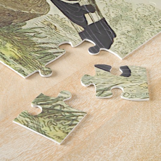 Vintage Darstellung eines Vogelpuzzles Puzzle (Seite)