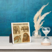 Vintage Darstellung gefährdeter Arten Fotoplatte (InSitu)