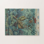 Vintage Darstellung Poseidon & Sunken Ships 1898 Puzzle (Horizontal)