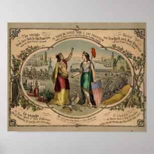 Vintage Darstellung Poster