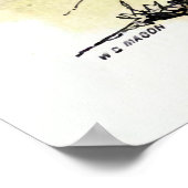 Vintage Darstellung "Rooster" Poster (Ecke)