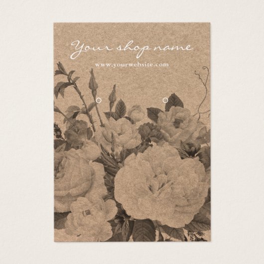 Vintage Darstellung rustikaler, schwarzer, blumens (Vorderseite)