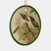 Vintage Darstellung von Holzschattierchen Keramik Ornament (Rechts)