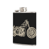 Vintage Darstellung von Motorrädern Flachmann (Links)