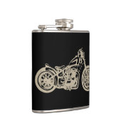 Vintage Darstellung von Motorrädern Flachmann (Rechts)