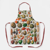 Vintage Darstellung von Obst und Gemüse Schürze (Vorderseite)