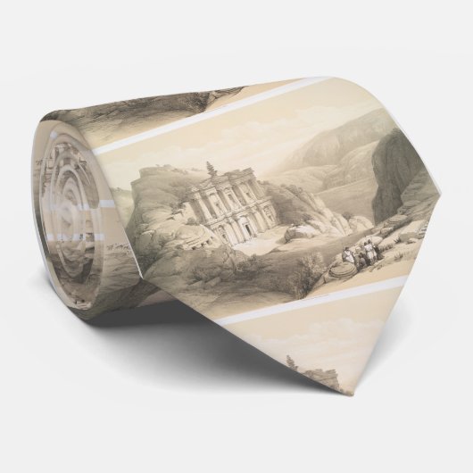 Vintage Darstellung von Petra (1849) 2 Krawatte (Gerollt)
