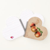 Vintage Darstellung von Pfirsichen Notizblock (Innenseite)