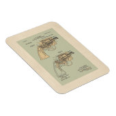 Vintage Darstellung von Revolverpatenten Magnet (Rechte Seite)