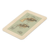 Vintage Darstellung von Revolverpatenten Magnet (Linke Seite)