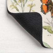 Vintage Darstellung von Schmetterlingen Mousepad (Ecke)