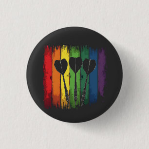 Vintage-Dart-Design mit LGBTQ-Farben Vintage Button