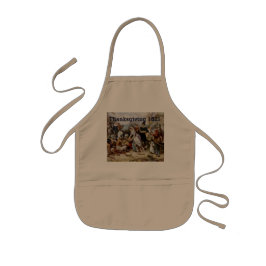 Vintage Das erste Erntedankfest 1621 Jean Ferris Kinderschürze