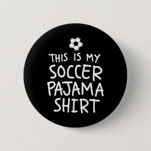 Vintage Das ist mein Fußball-Schlafanzug-Shirt Lus Button