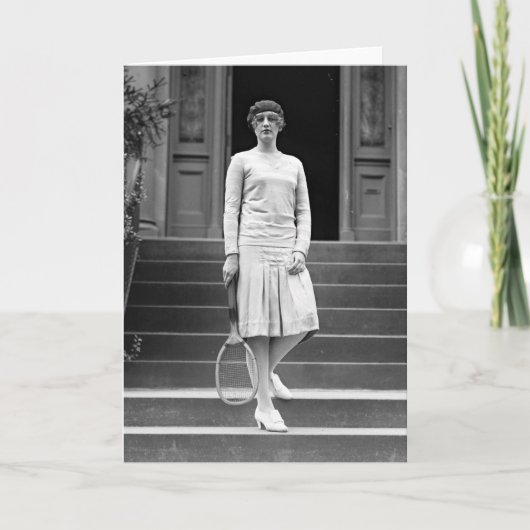 Vintage das Tennis-Mode Zwanzigerjahre Frauen Karte (Vorderseite)